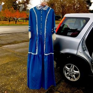 Colonial Style Blue Dress